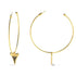 Boucles d'oreilles créoles à dents de requin par Lauren Howe | Or Vermeil .925 | Cristal noir